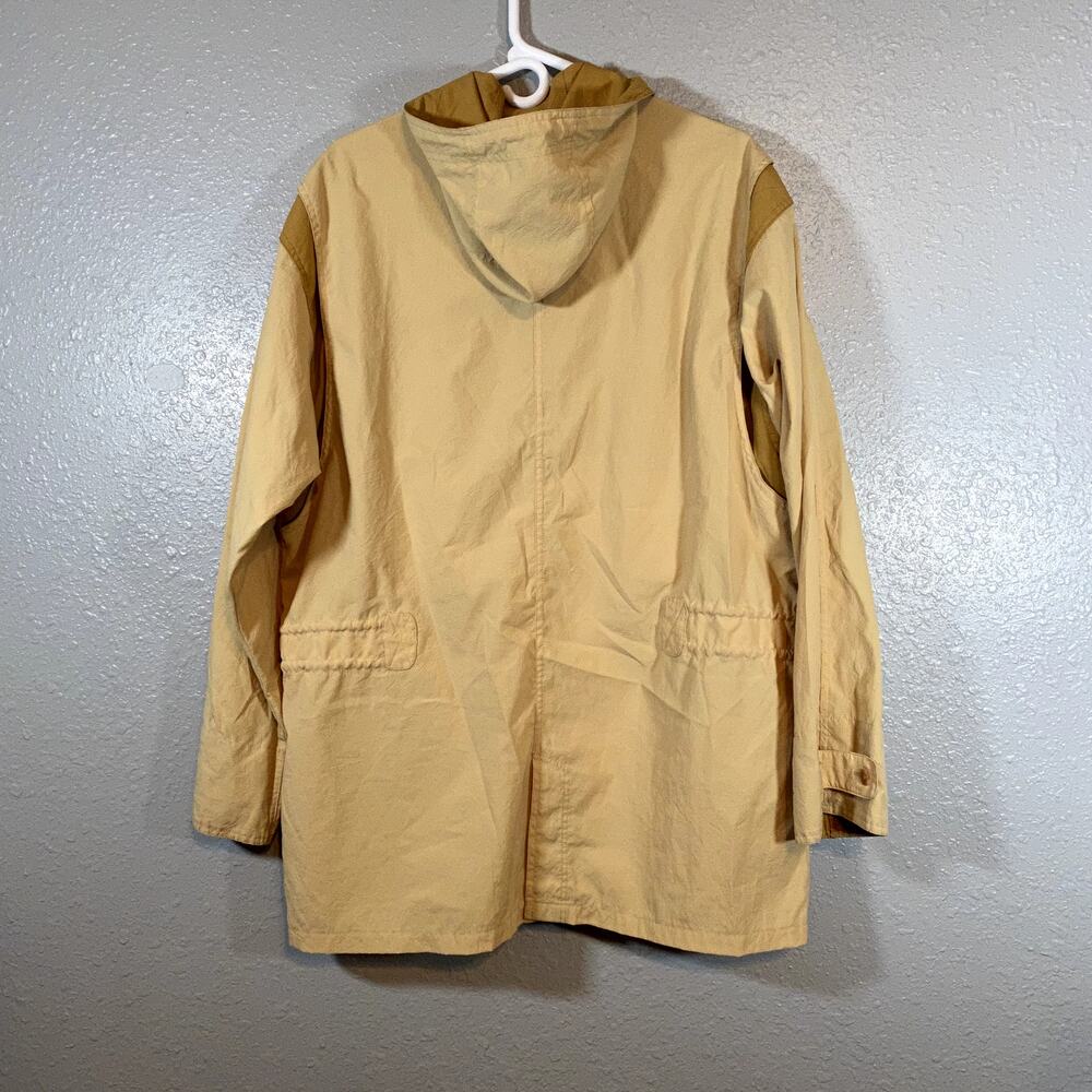 Just One Earth Joseph Abboud Small Trench Coat Jacket Tan Khaki Vintage Wind - Picture 2 of 8